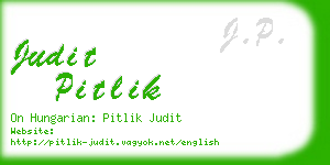 judit pitlik business card